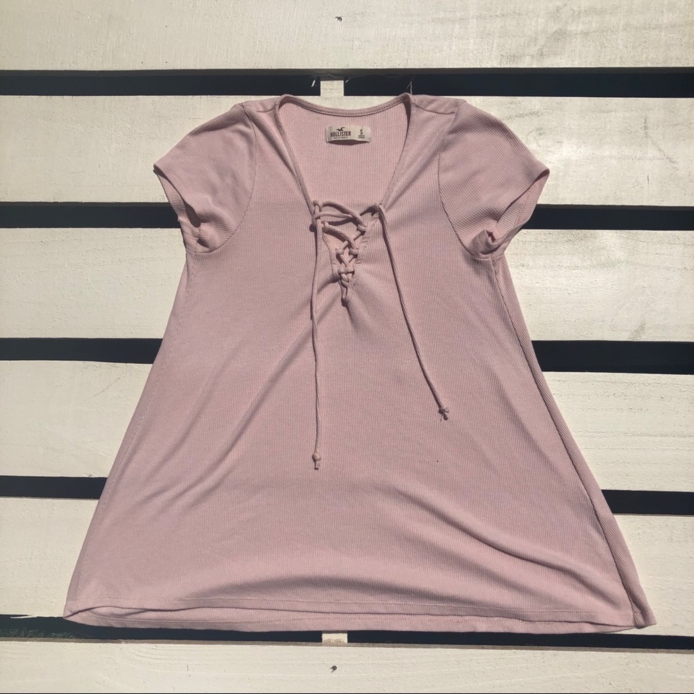 Hollister lace up T-shirt